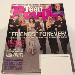Teen People Magazine, Friends TV show cast, Matthew Perry, Aniston, Cox May 2002